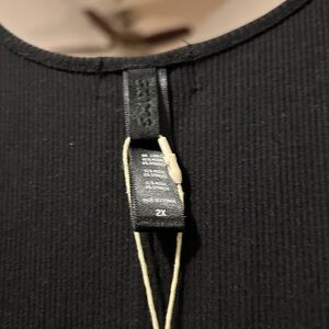 SKIMS Black Ribbed Top 2X